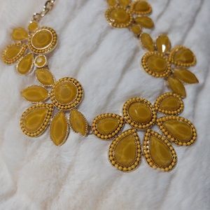 Yellow and White Statement Necklaces